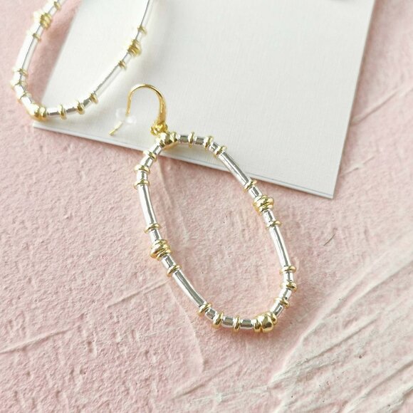 Kendra Scott Essie Mixed Metal Open Frame Earrings - Picture 3 of 3